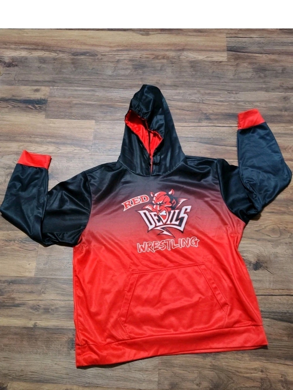 Red Devils Wrestling Red & Black Pullover Hoodie